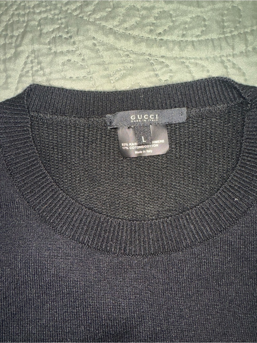 Gucci Black Knit Crewneck Sweater